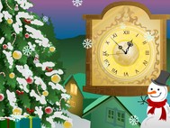 7art Snow Clock ScreenSaver screenshot